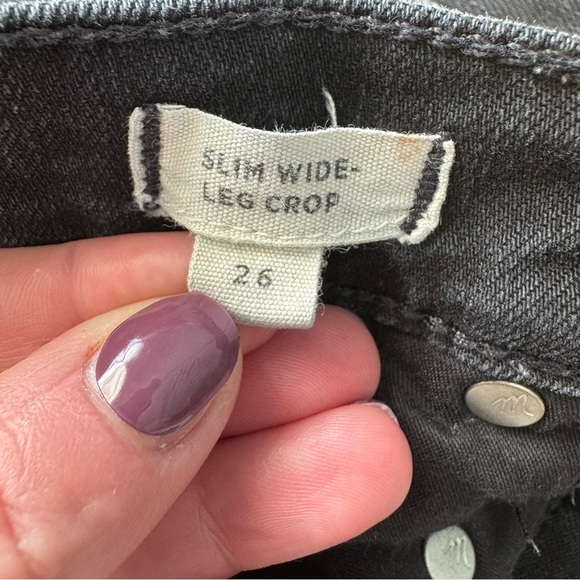 Madewell Slim Wide Leg Crop Jeans in Lunar Wash. Women’s 26 (actual 28X25) - Picture 4 of 15